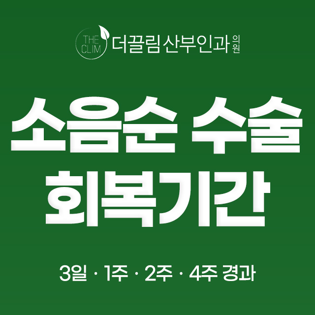 소음순수술 회복기간